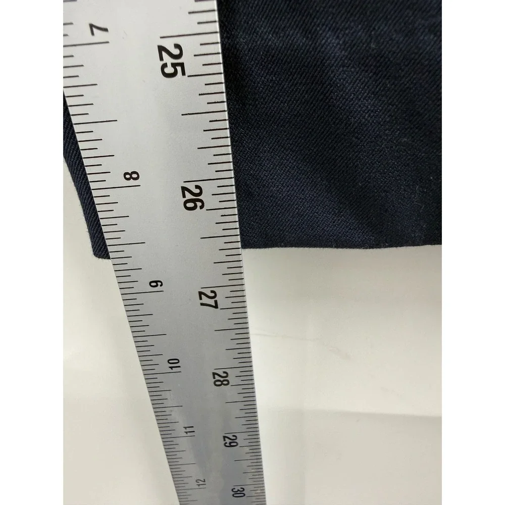 Everlane‎ The City Ankle Pants Navy Blue Side Zip Cotton Blend Women's Size 12